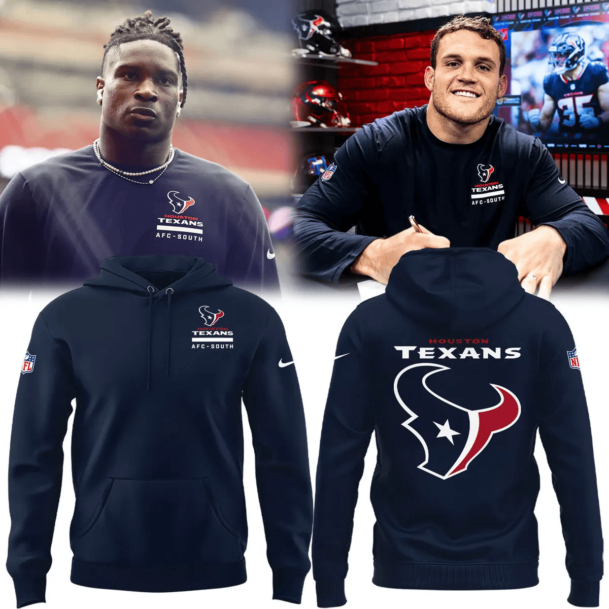 Glamasiacorner Unisex Houston Texans Hoodie - Football
