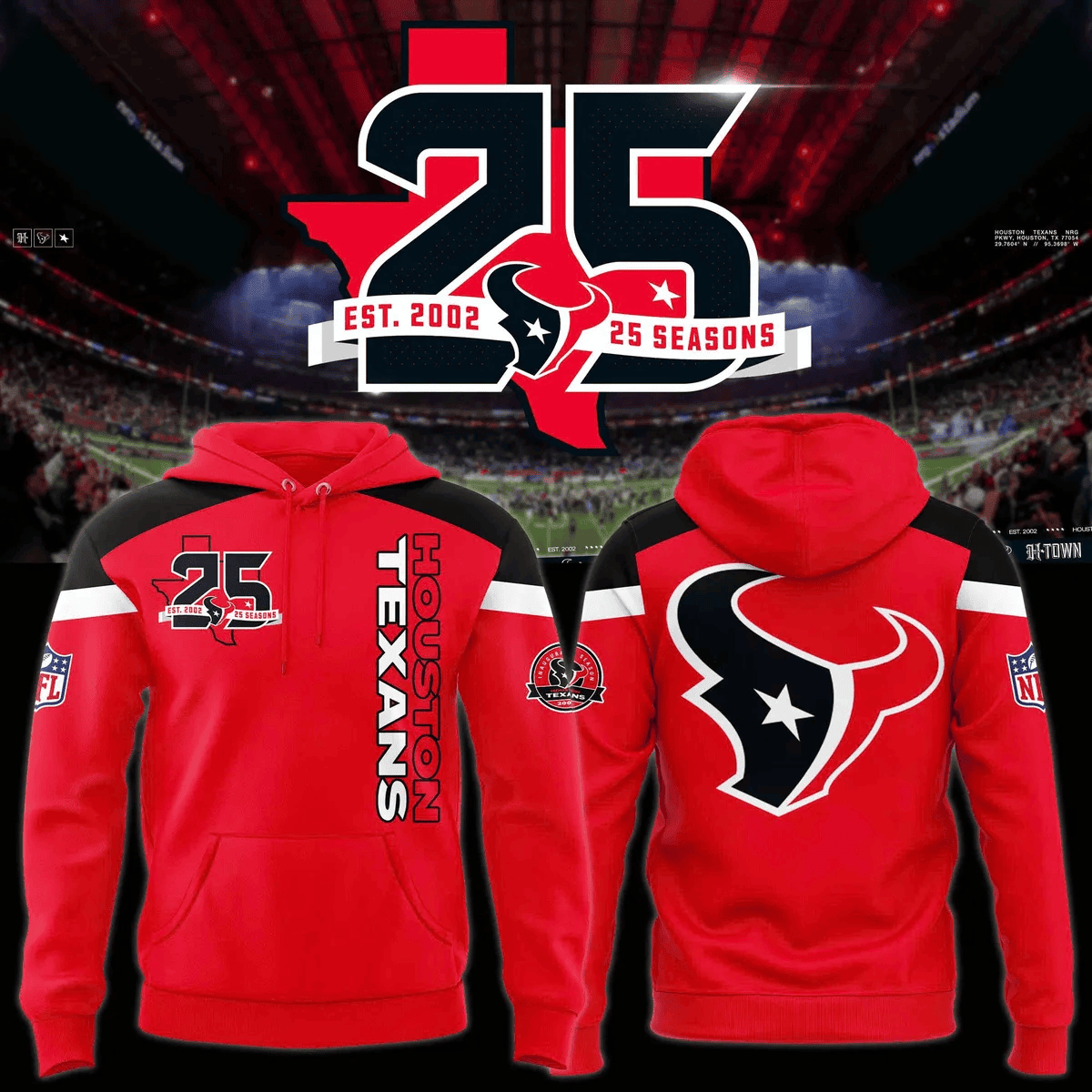 Glamasiacorner Unisex Houston Texans Hoodie - Football