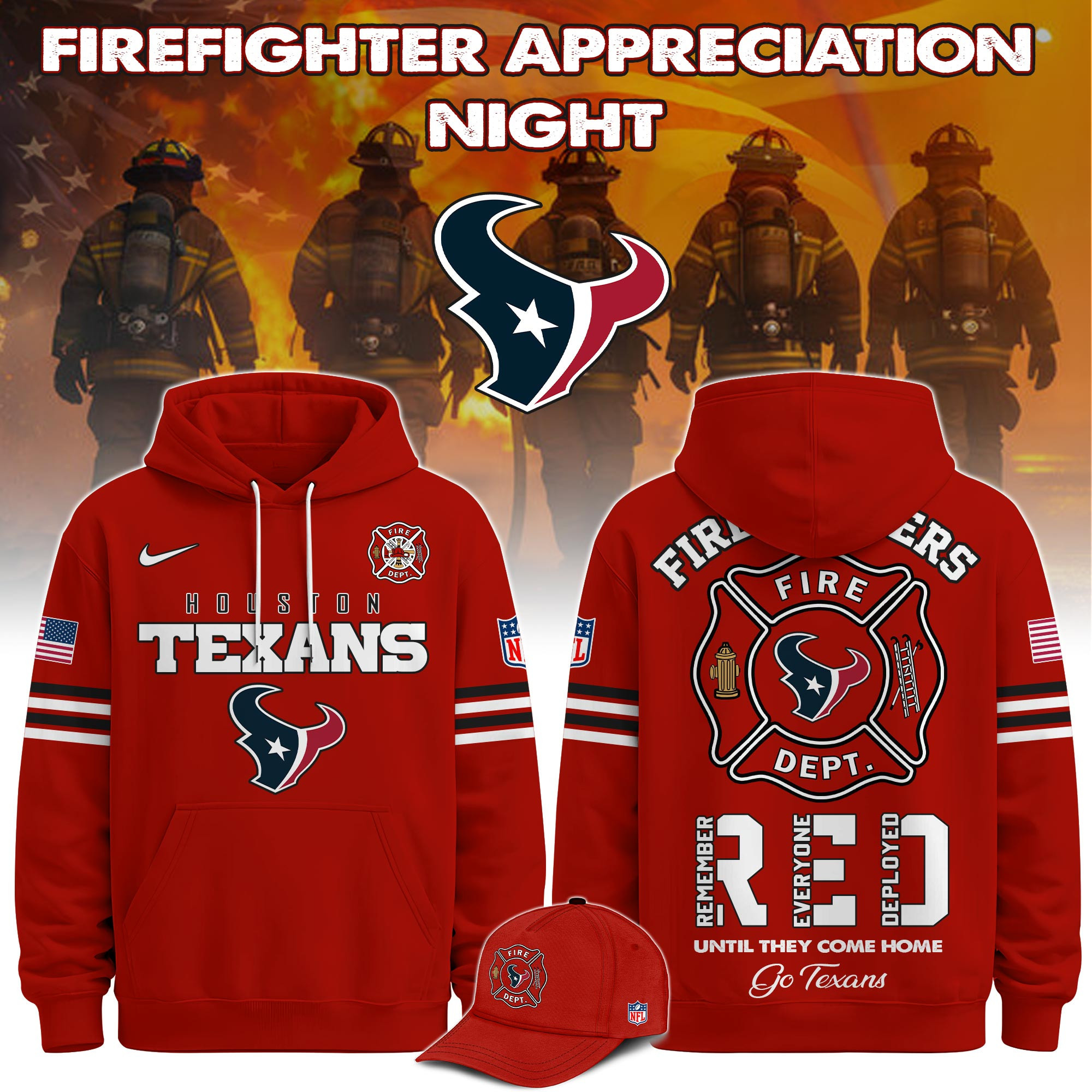 Glamasiacorner Unisex Houston Texans Hoodie - Game Day