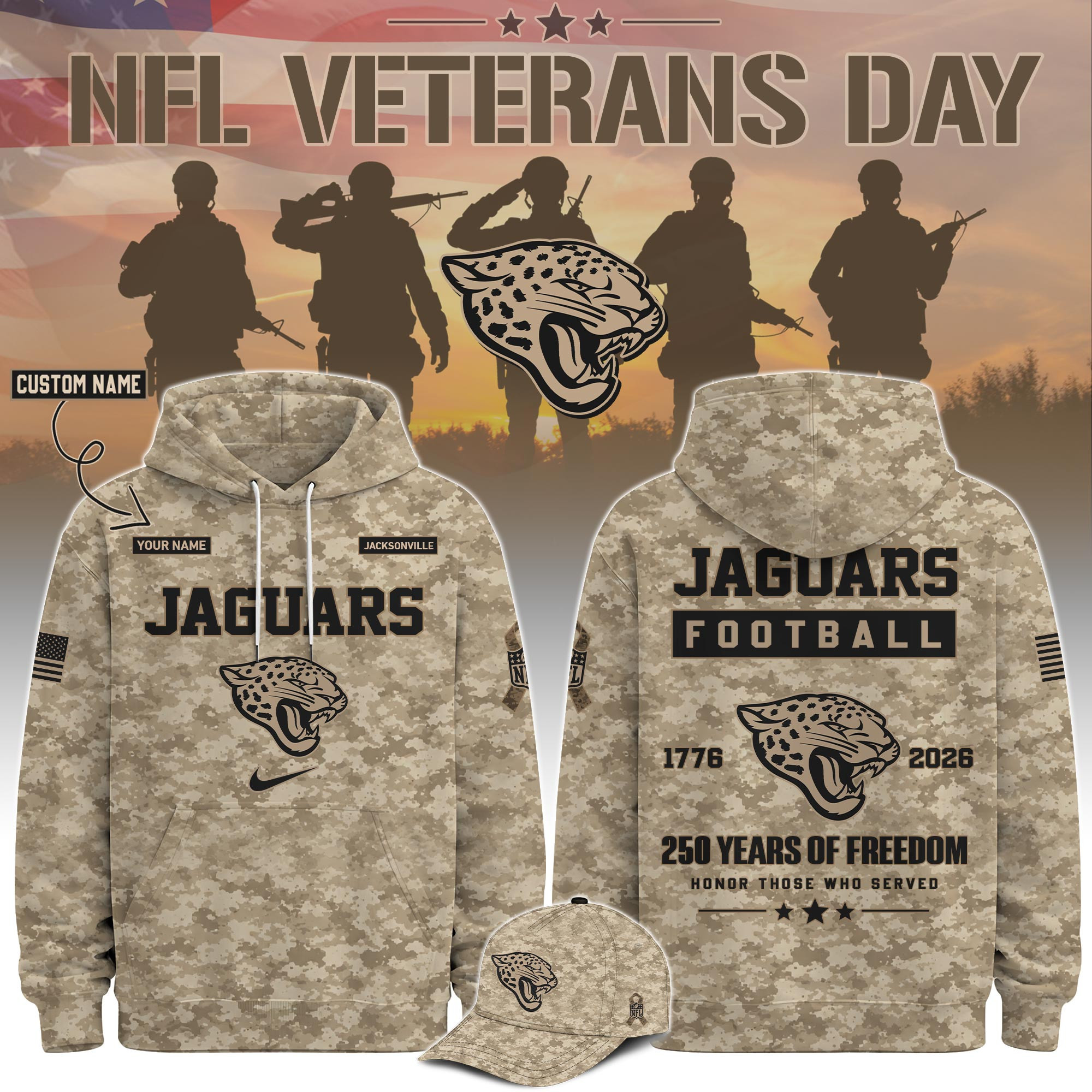 Glamasiacorner Unisex Jacksonville Jaguars Hoodie - Football