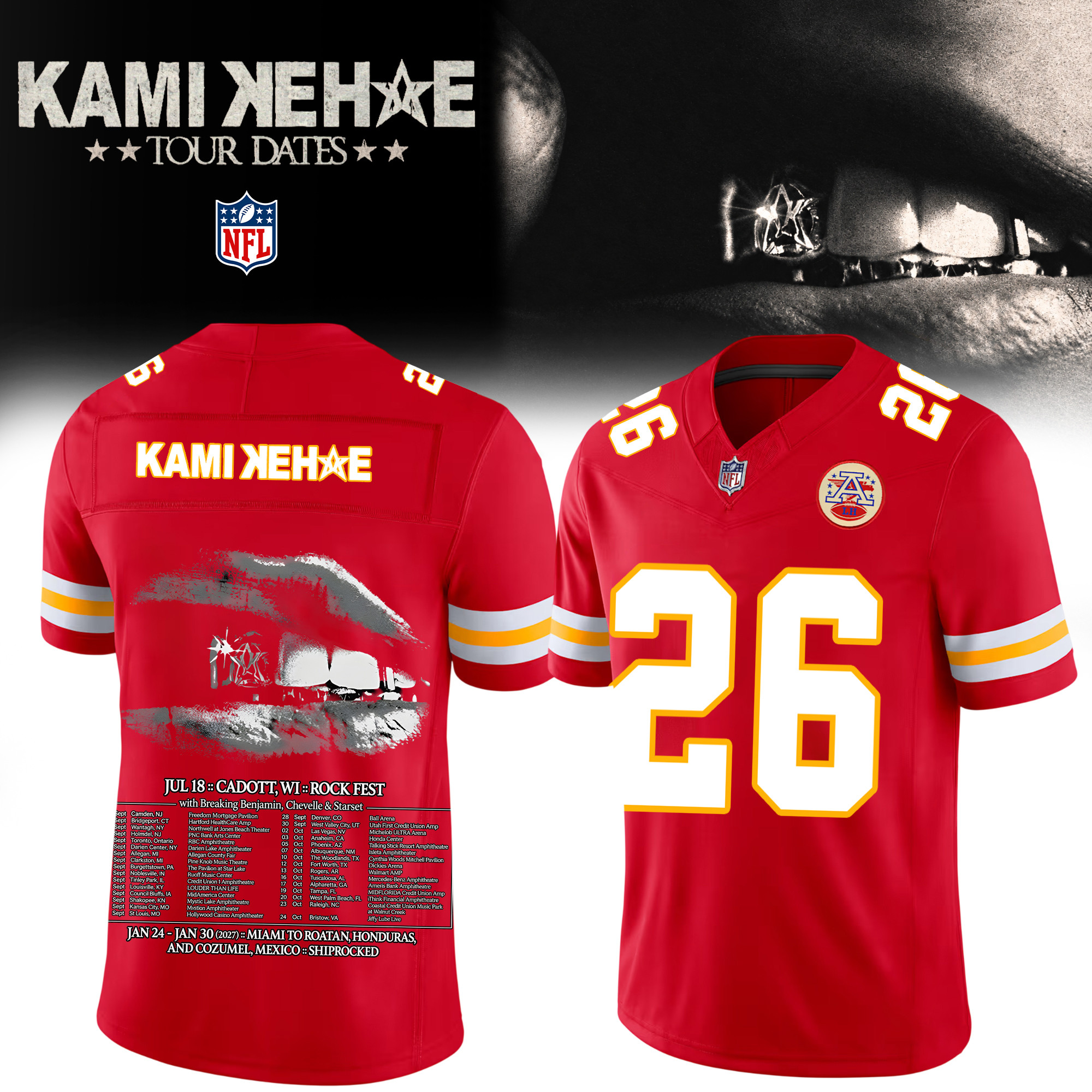 Glamasiacorner Unisex Kansas City Chiefs Jersey