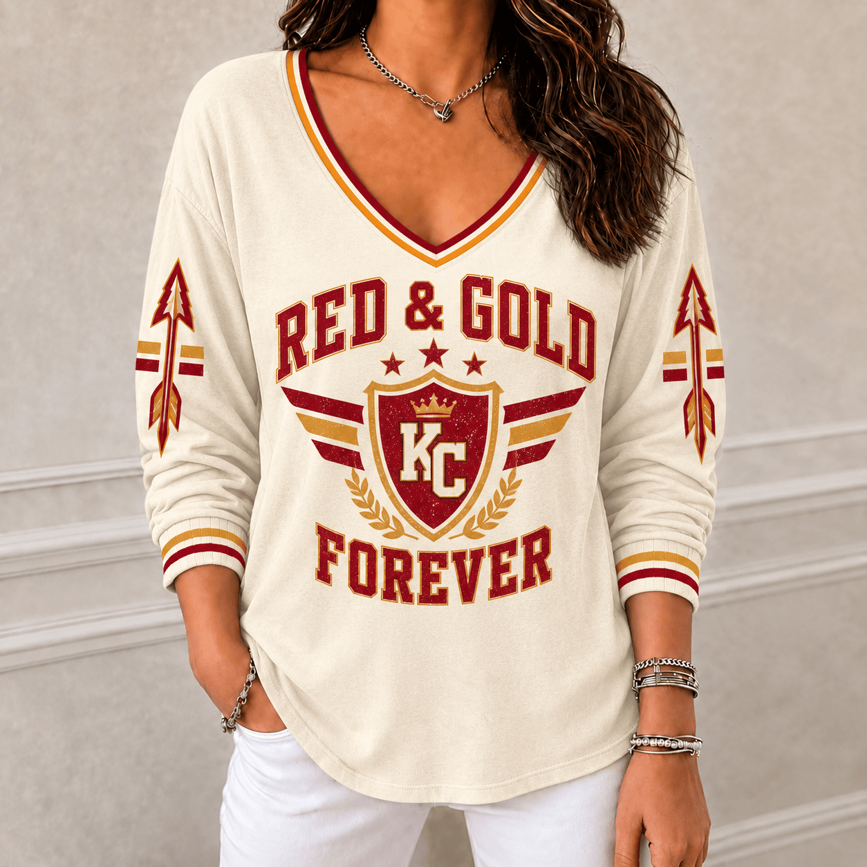 Glamasiacorner Unisex Kansas City Chiefs Long Sleeve Shirt