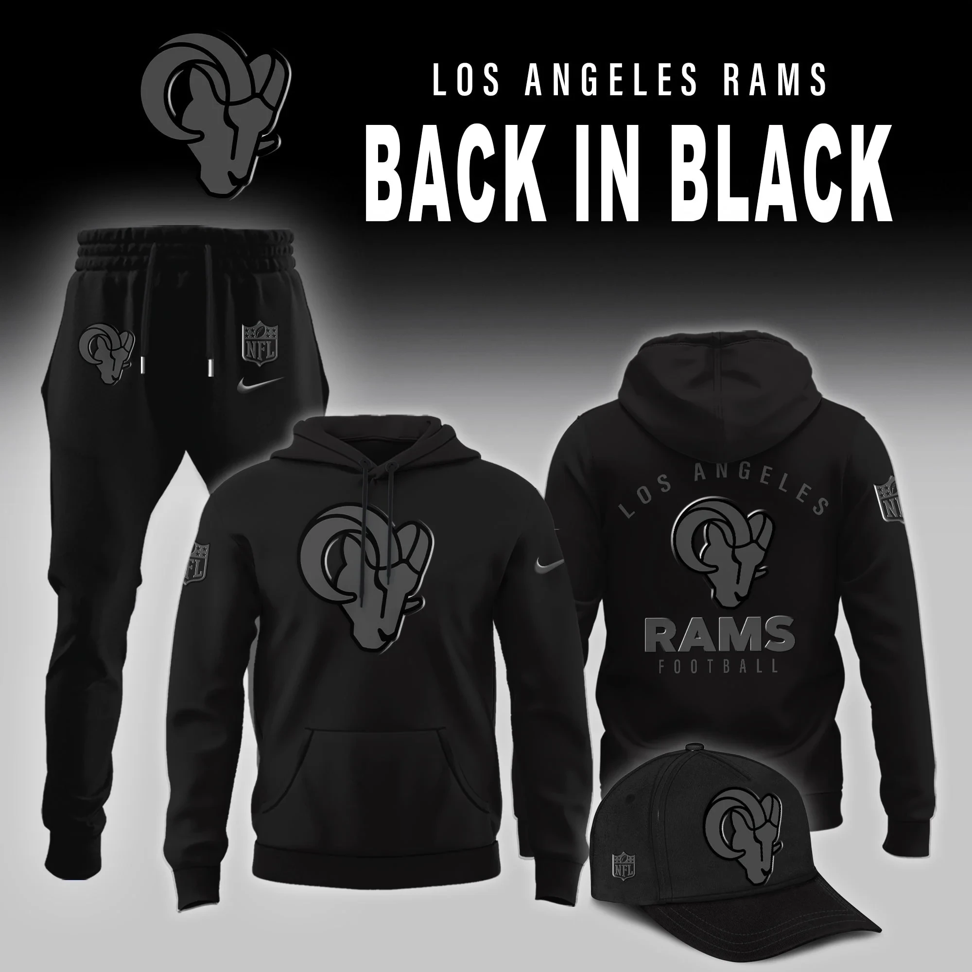 Glamasiacorner Unisex Los Angeles Rams Hoodie - Fan Gear