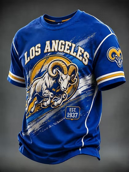 Glamasiacorner Unisex Los Angeles Rams T-Shirt - Game Day Football