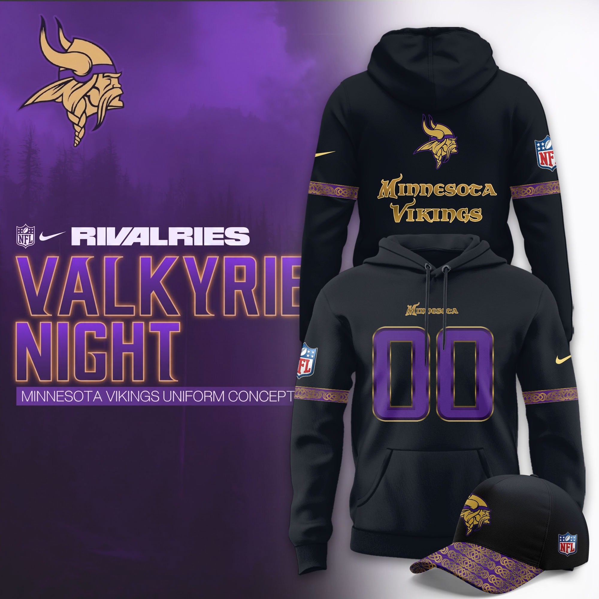 Glamasiacorner Unisex Minnesota Vikings Hoodie
