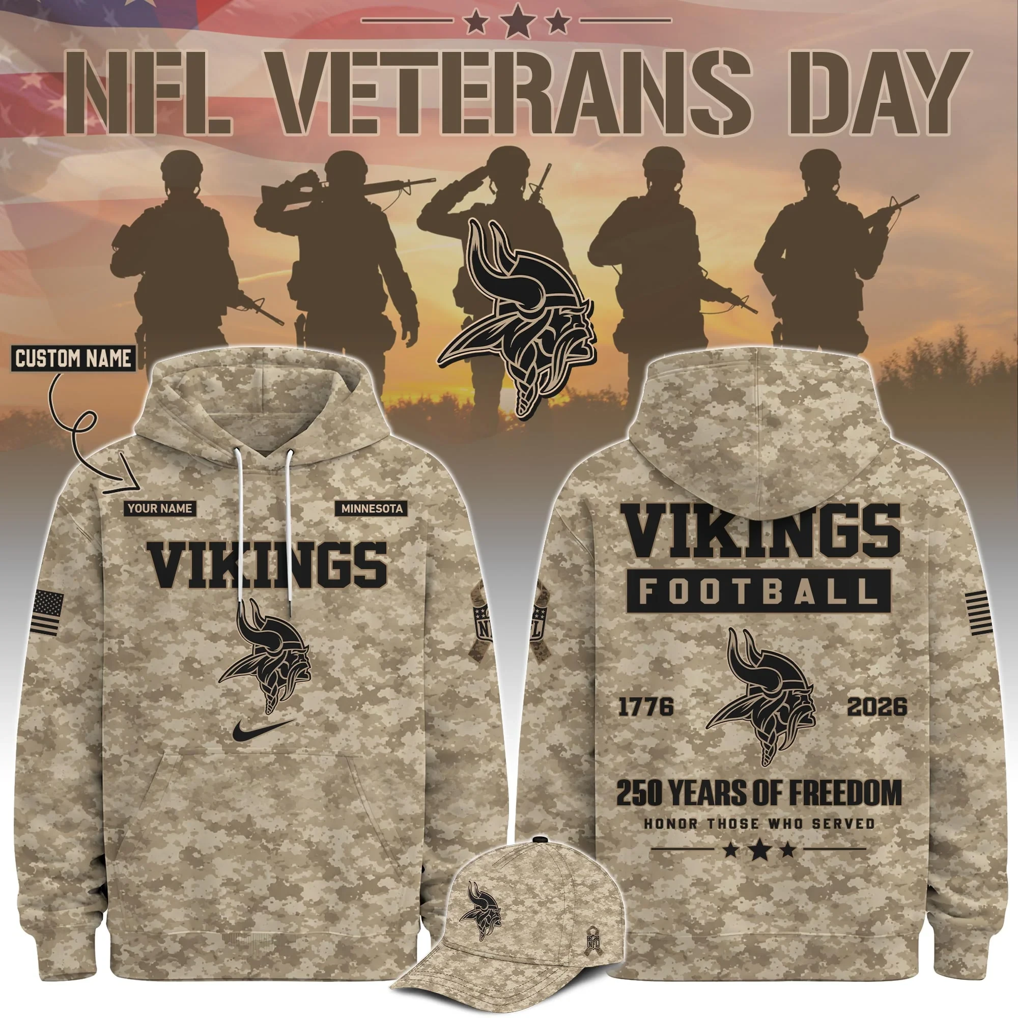 Glamasiacorner Unisex Minnesota Vikings Hoodie - Football