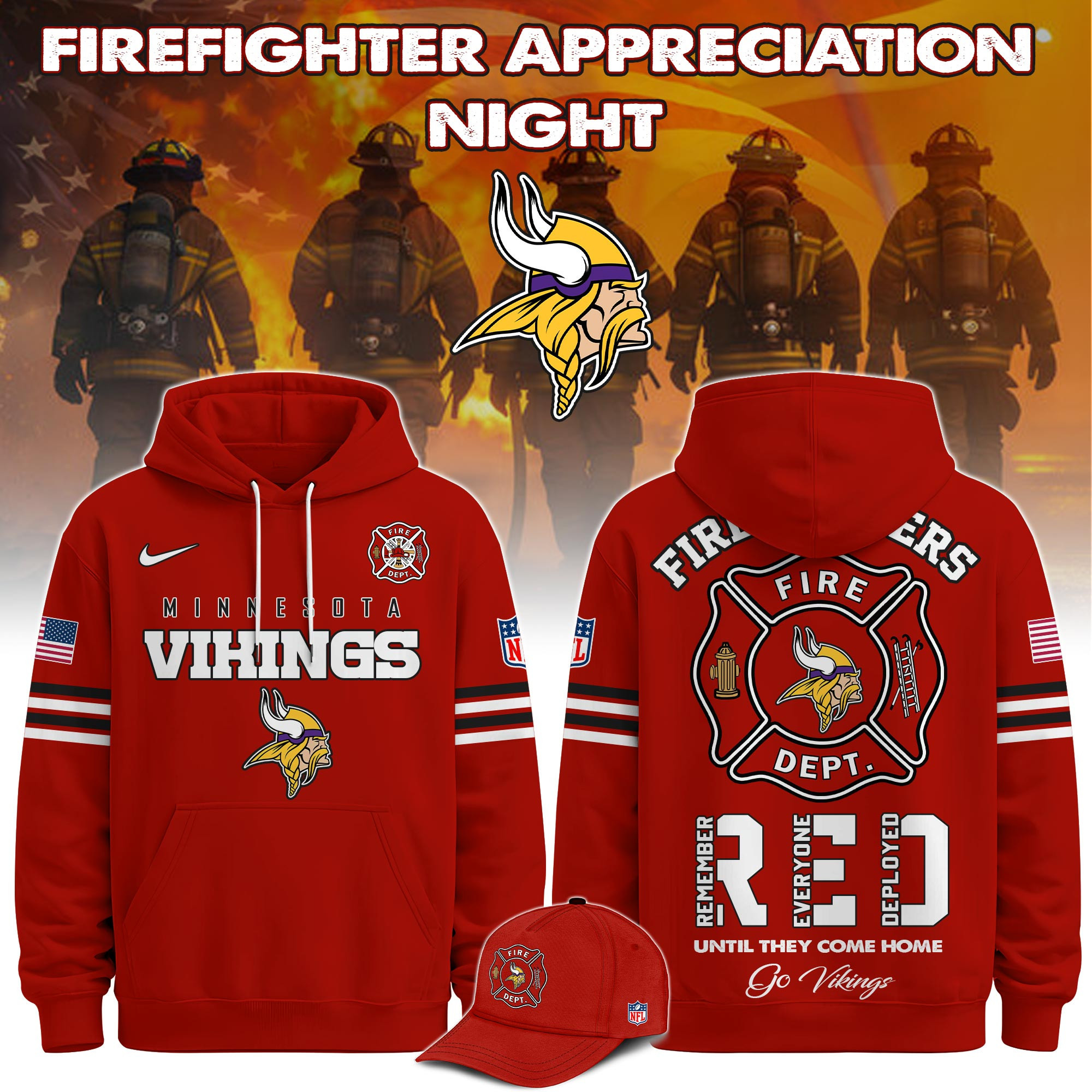 Glamasiacorner Unisex Minnesota Vikings Hoodie - Football
