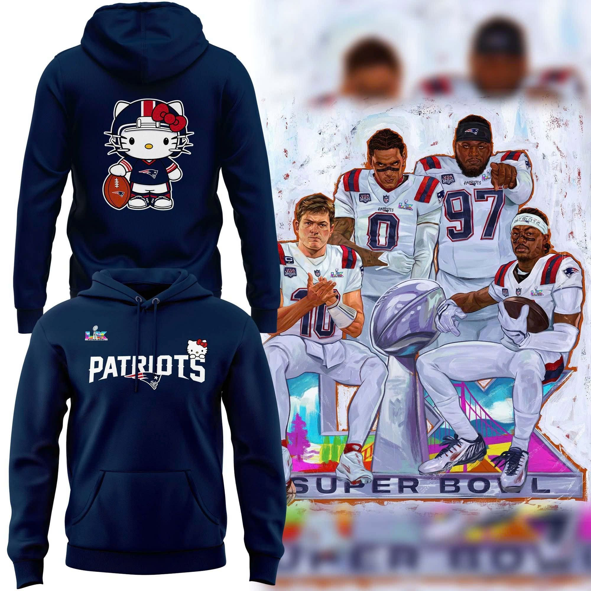 Glamasiacorner Unisex New England Patriots Hoodie - Football Super Bowl