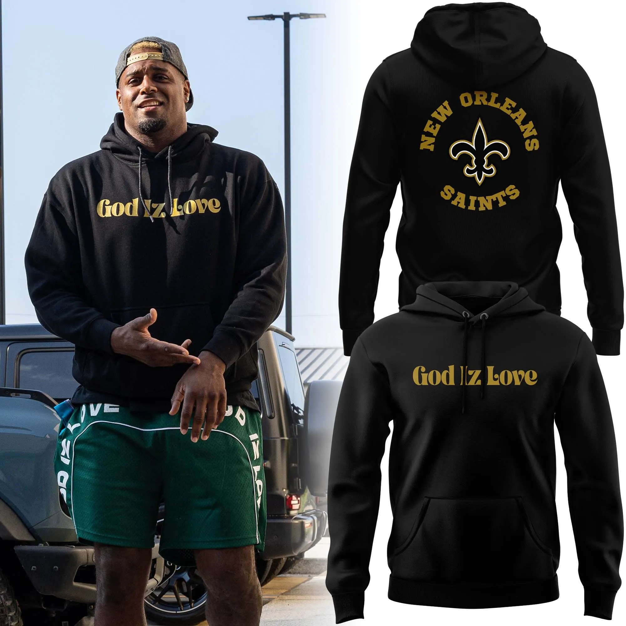 Glamasiacorner Unisex New Orleans Saints Hoodie