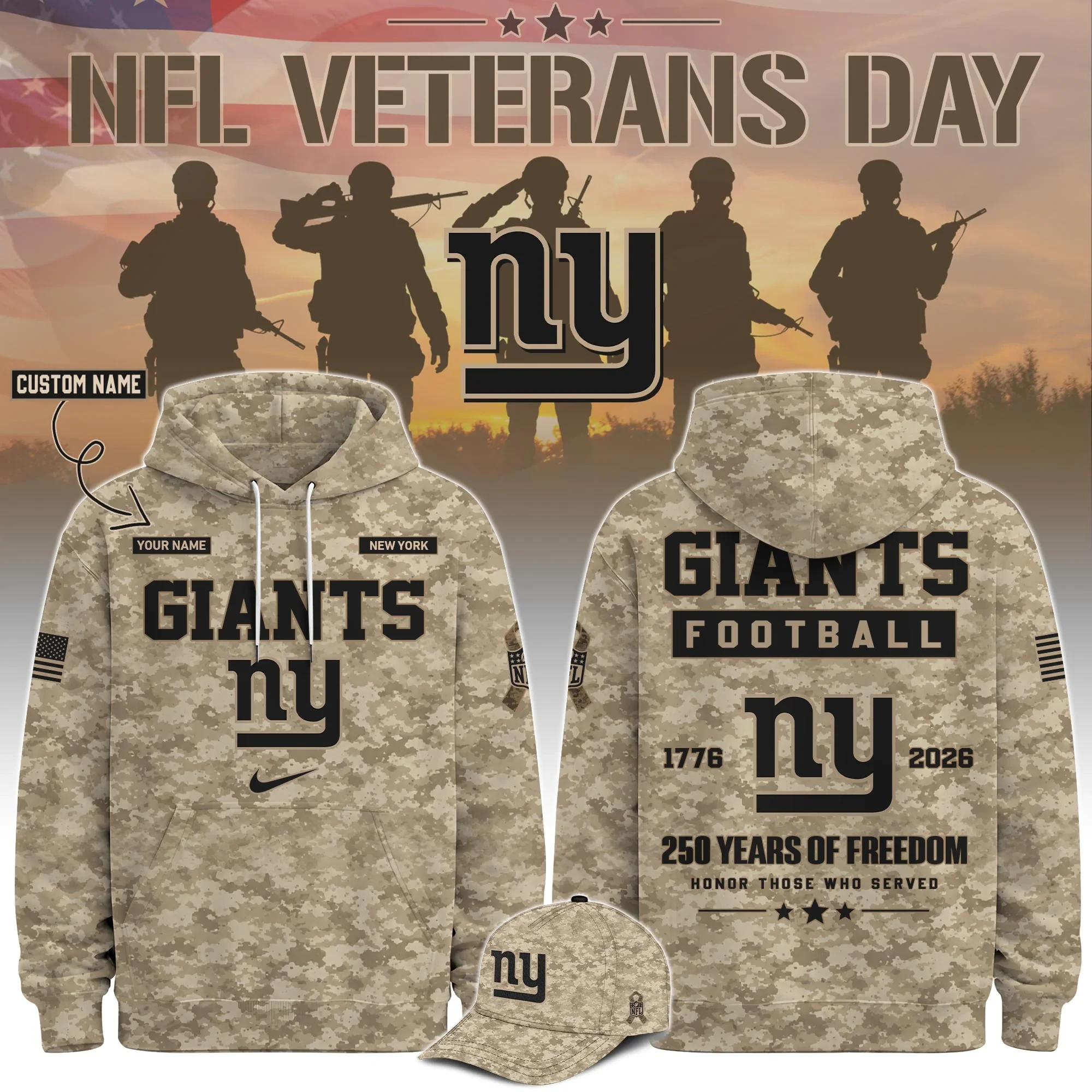 Glamasiacorner Unisex New York Giants Hoodie - Fan Gear