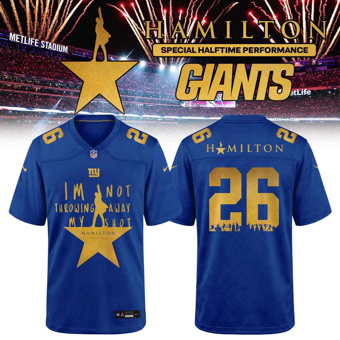 Glamasiacorner Unisex New York Giants Jersey