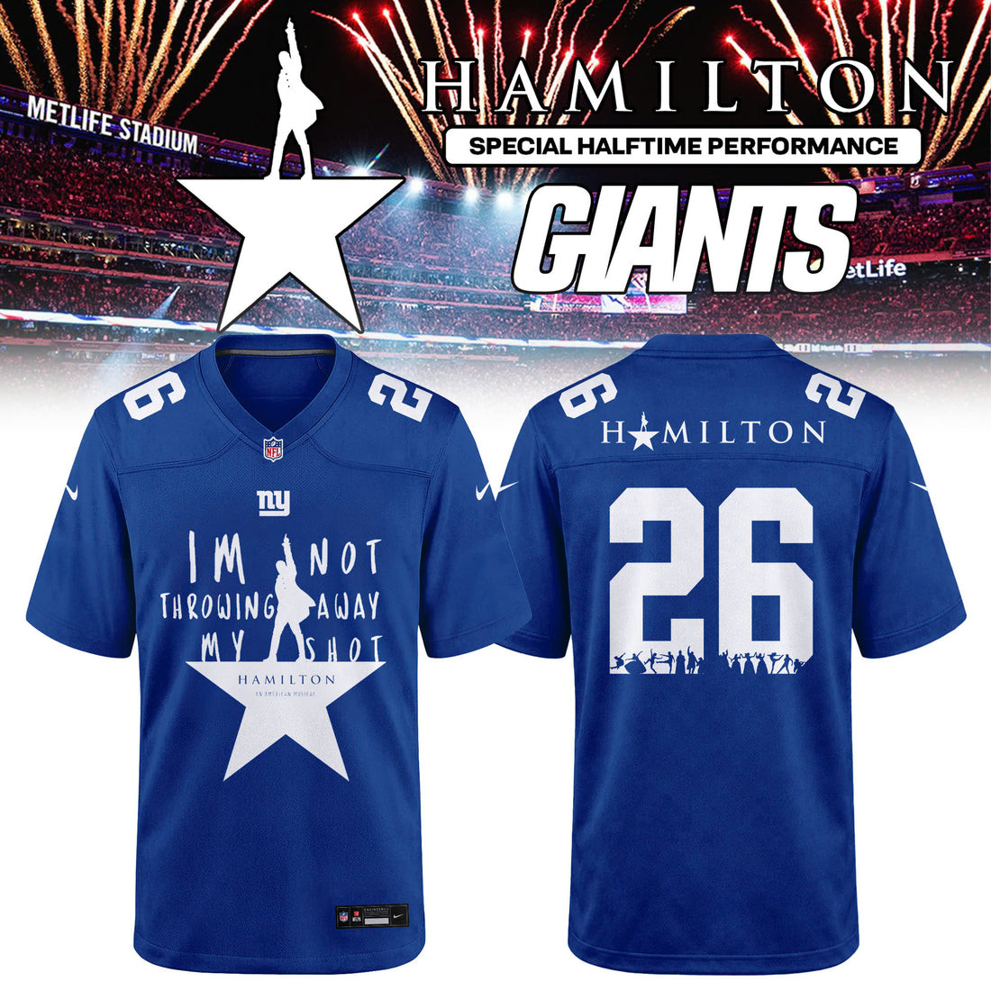 Glamasiacorner Unisex New York Giants Jersey