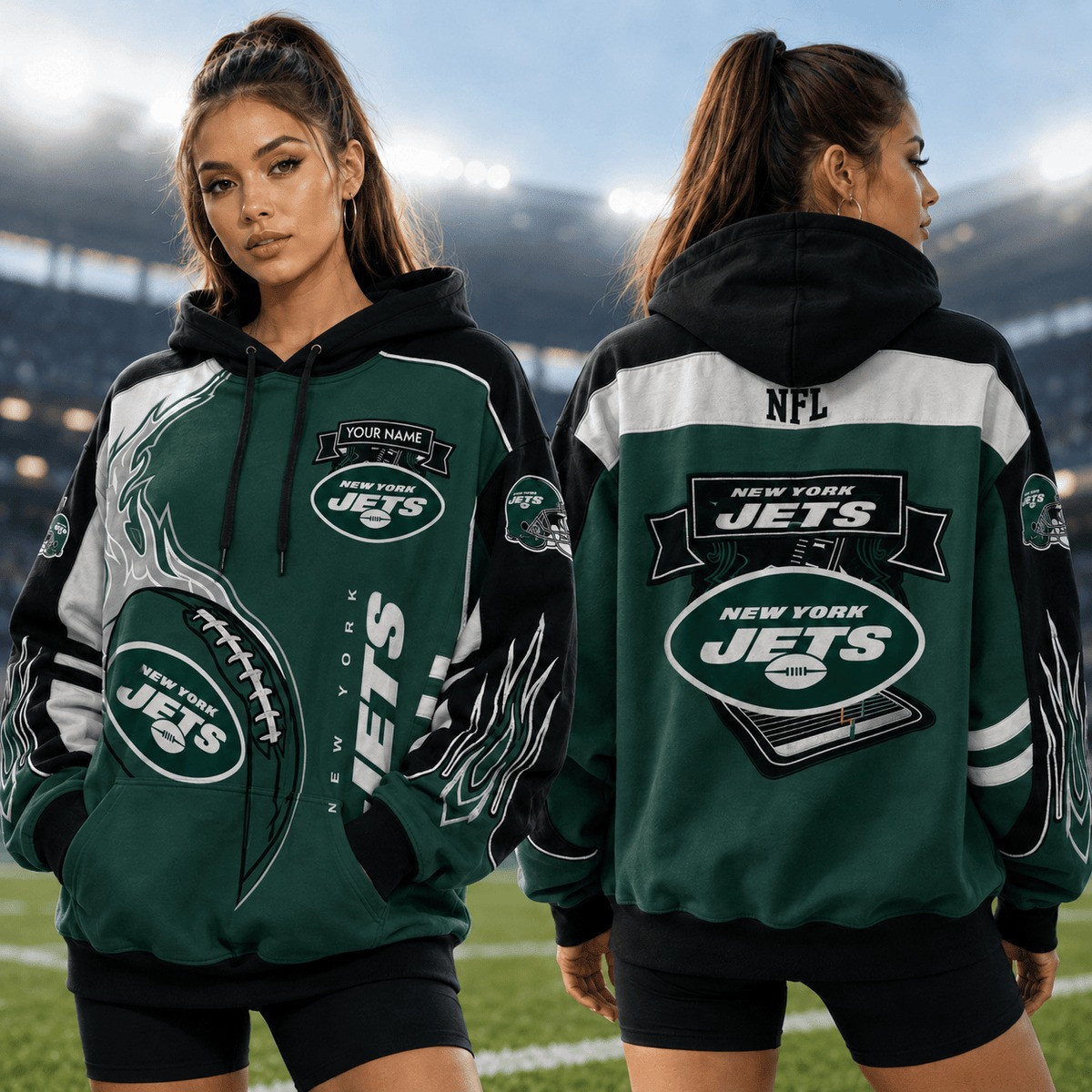 Glamasiacorner Unisex New York Jets Hoodie - Game Day Football