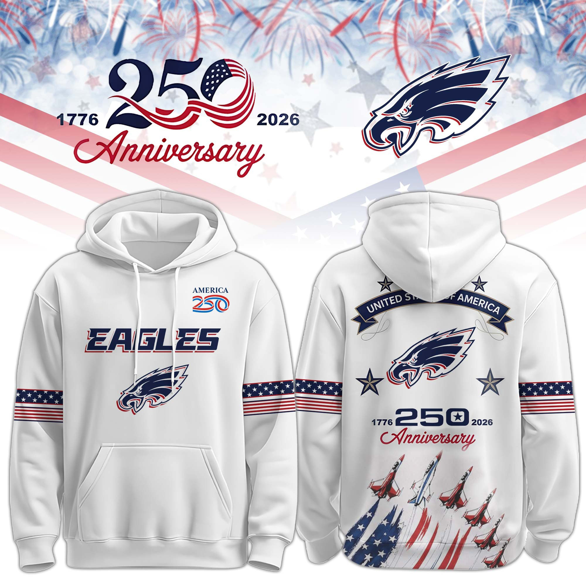 Glamasiacorner Unisex Philadelphia Eagles Hoodie