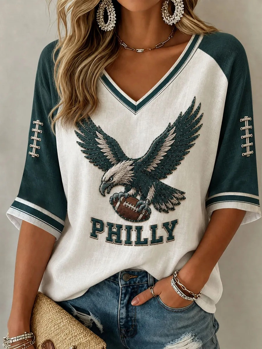 Glamasiacorner Unisex Philadelphia Eagles Long Sleeve Shirt