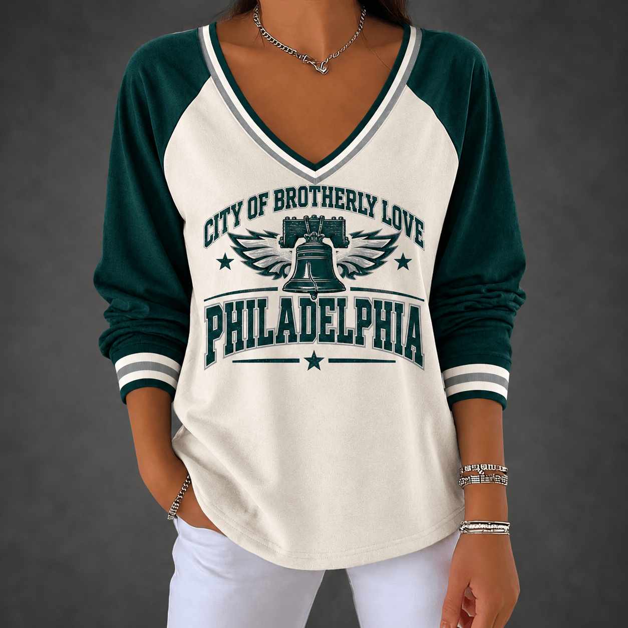 Glamasiacorner Unisex Philadelphia Eagles Long Sleeve Shirt