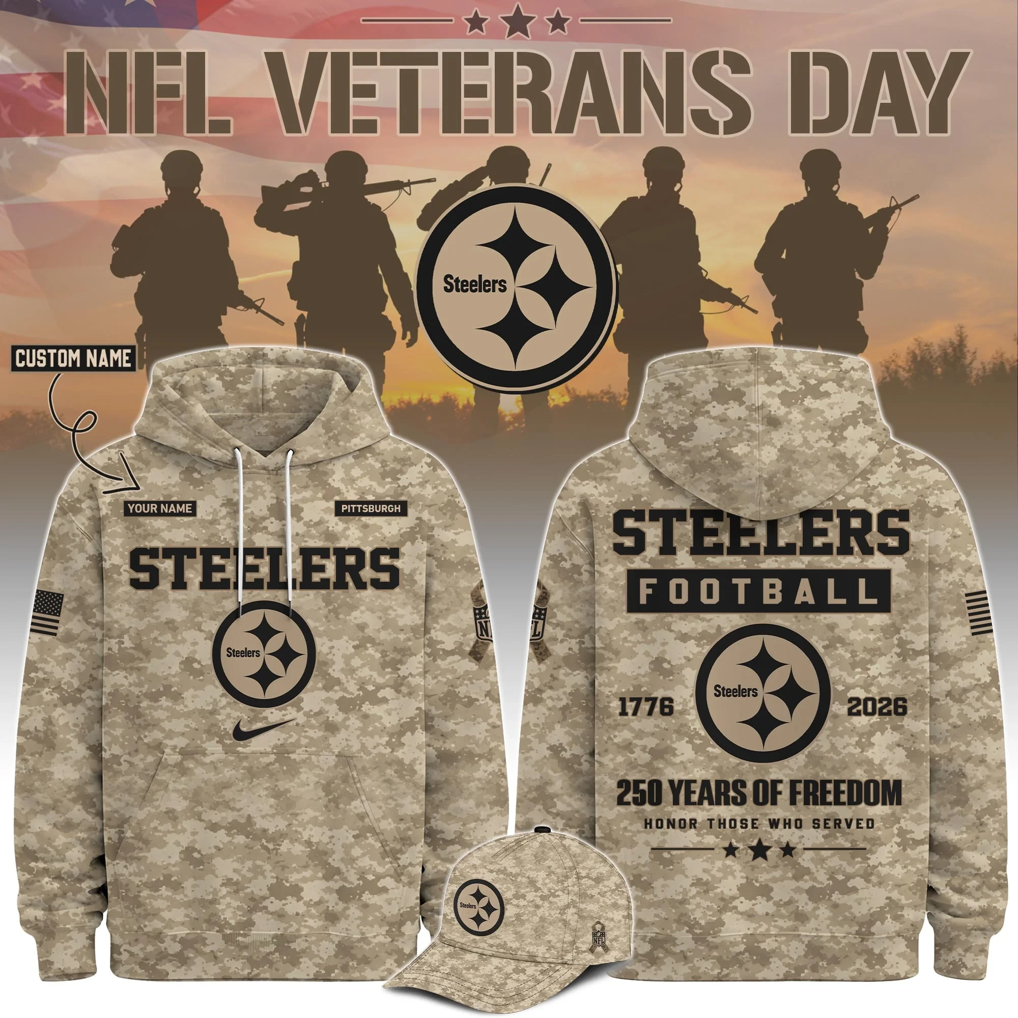 Glamasiacorner Unisex Pittsburgh Steelers Hoodie