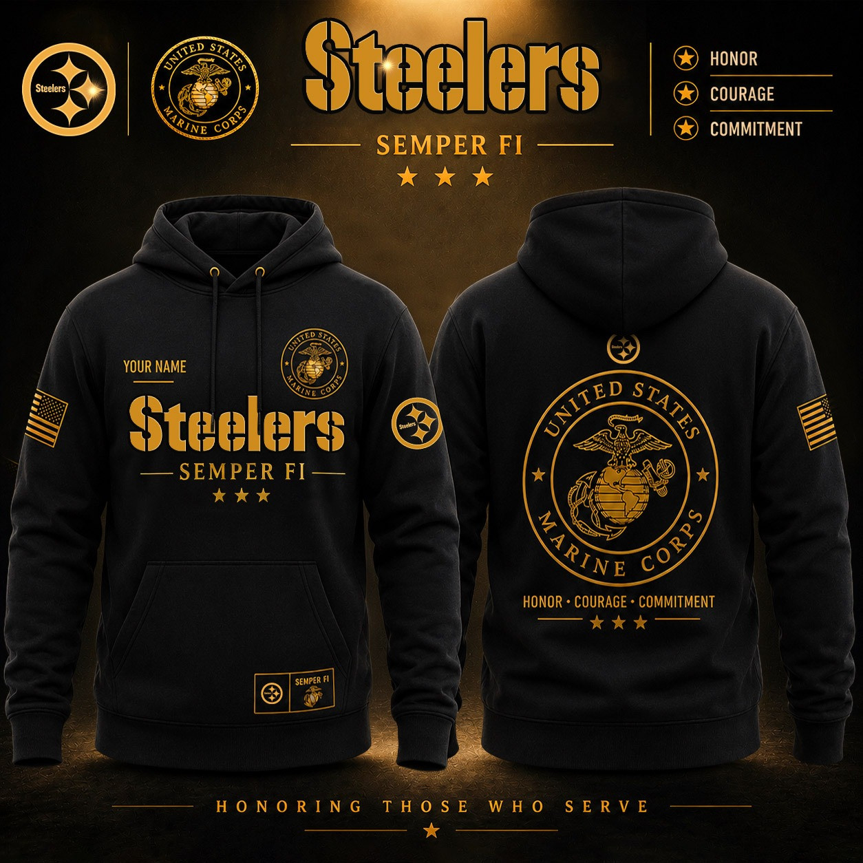 Glamasiacorner Unisex Pittsburgh Steelers Hoodie - Football
