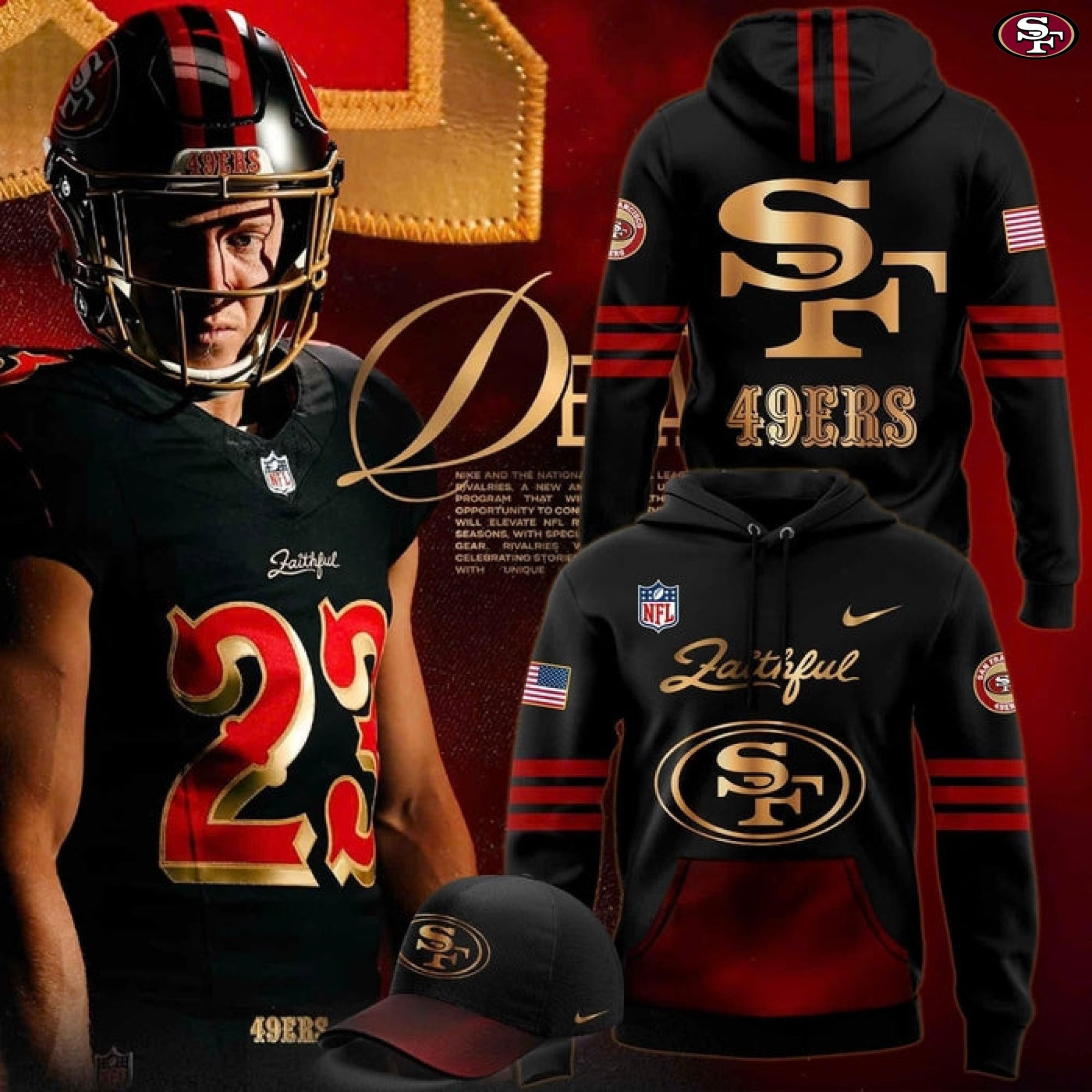 Glamasiacorner Unisex San Francisco 49ers Hoodie - Football