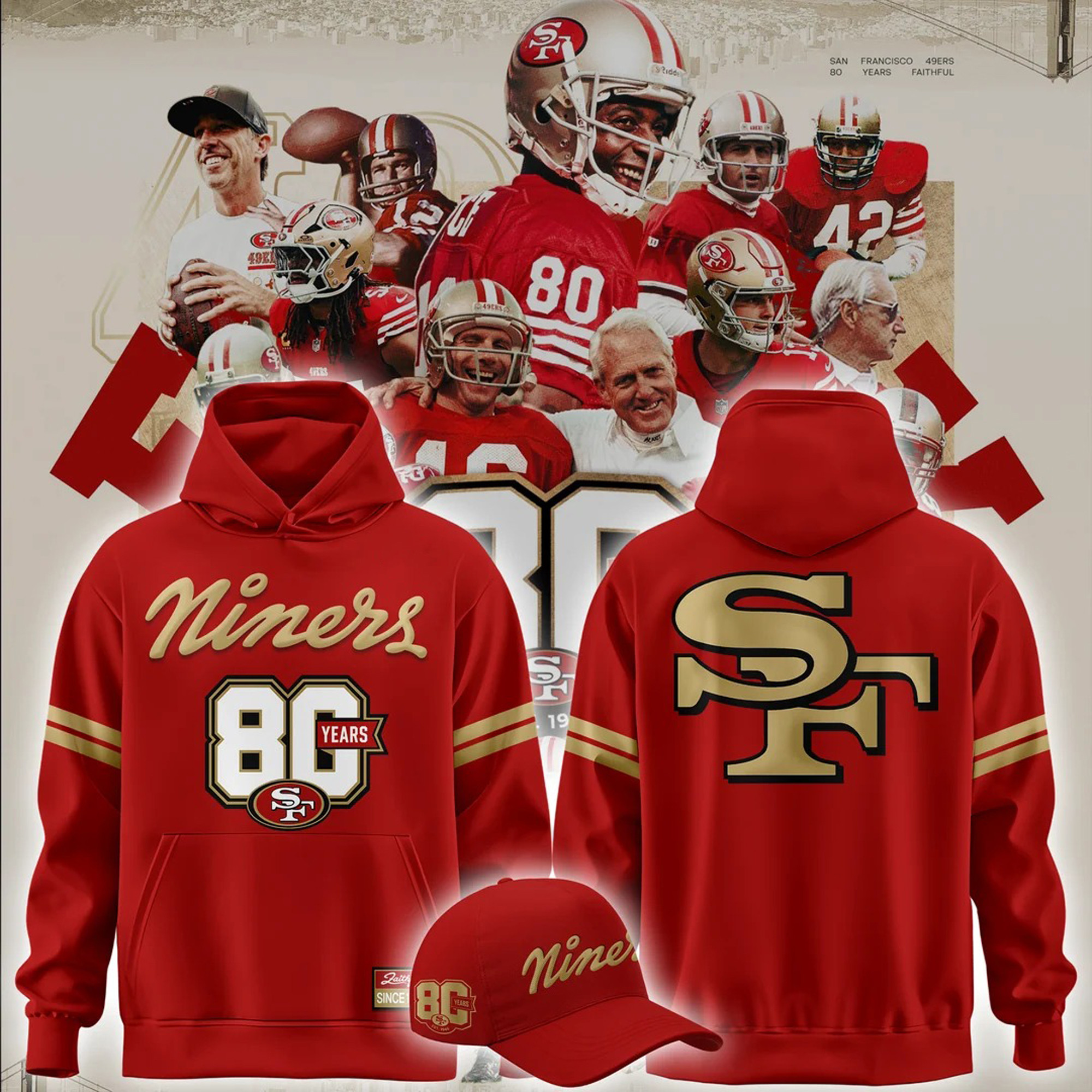 Glamasiacorner Unisex San Francisco 49ers Hoodie - Game Day