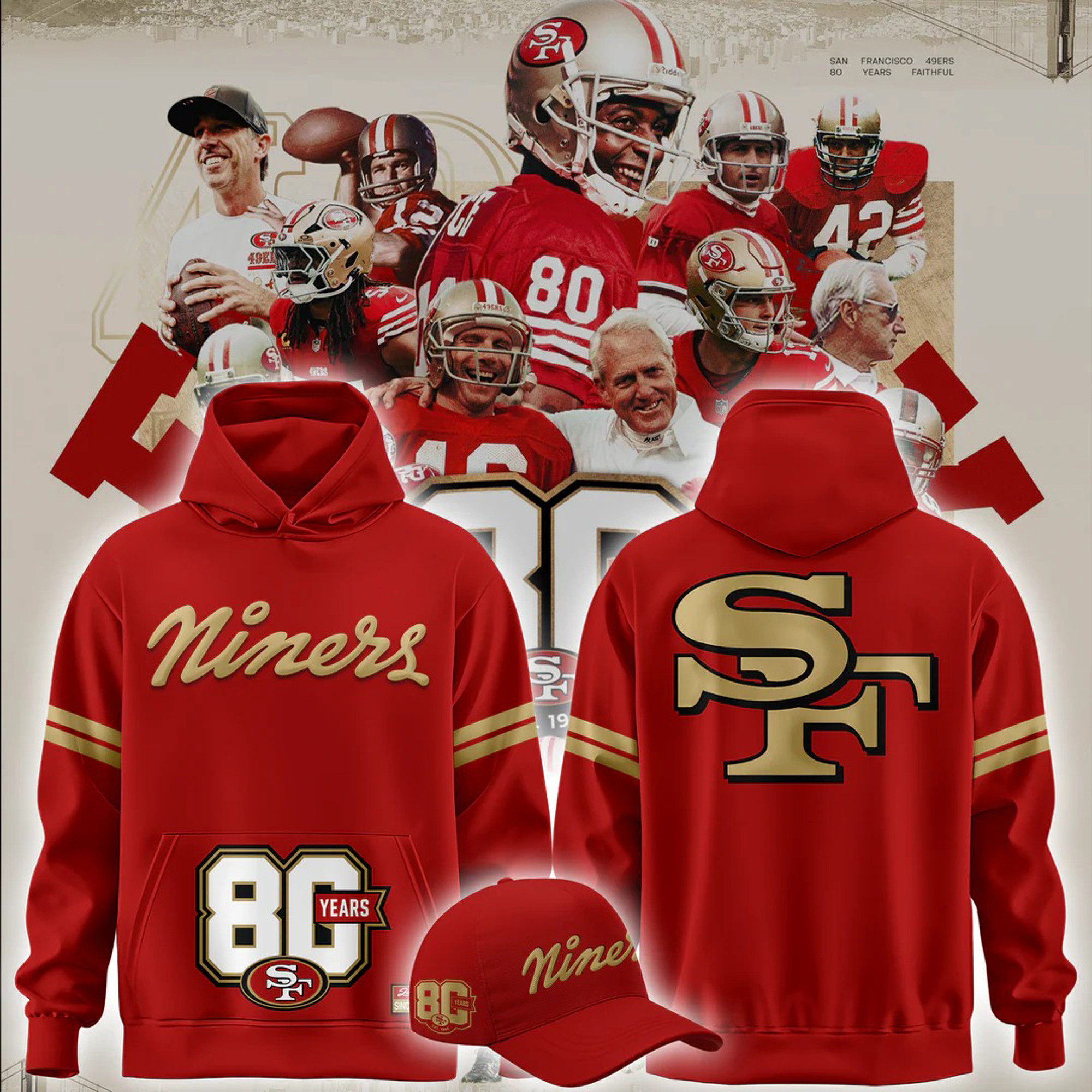 Glamasiacorner Unisex San Francisco 49ers Hoodie - Game Day Football