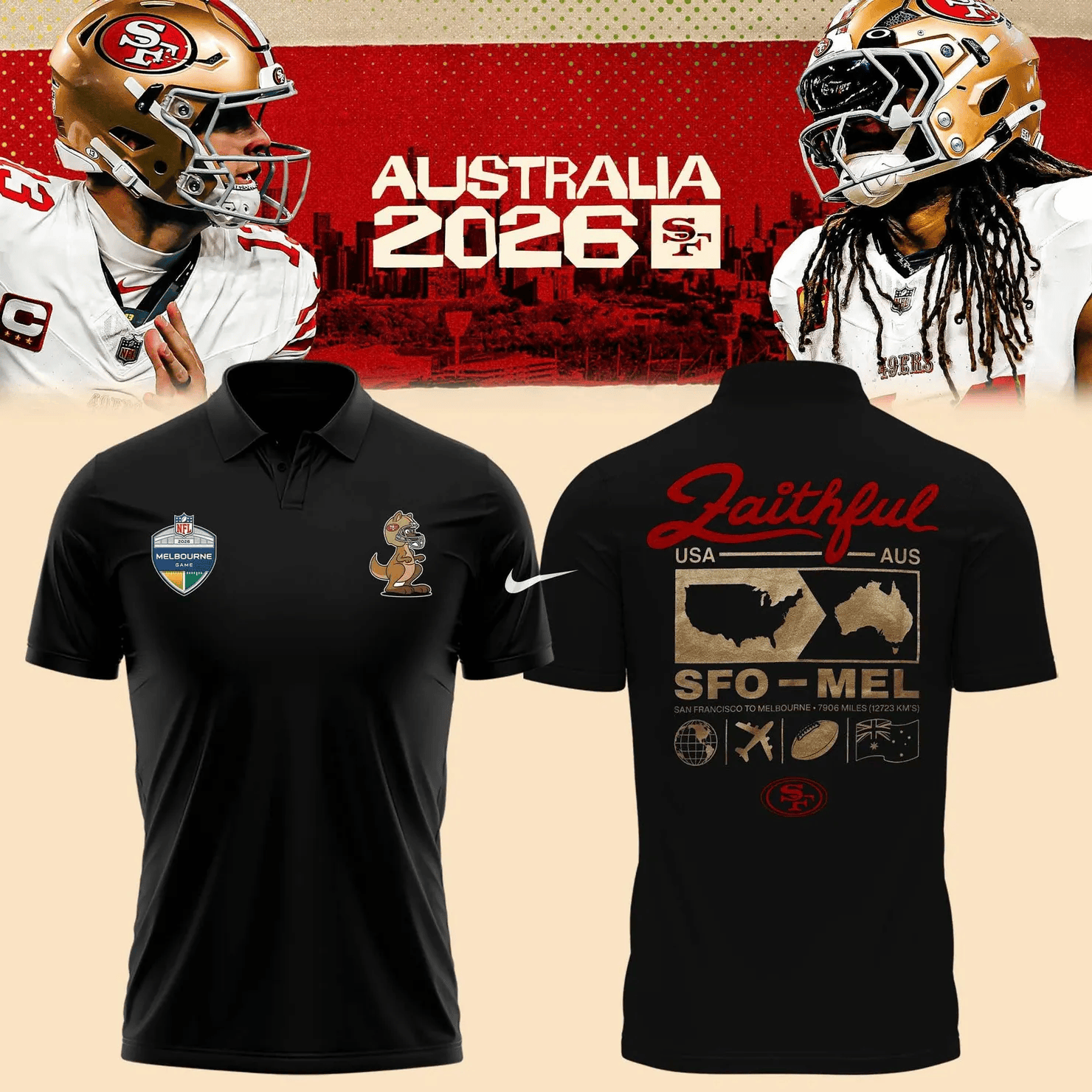Glamasiacorner Unisex San Francisco 49ers Polo Shirt