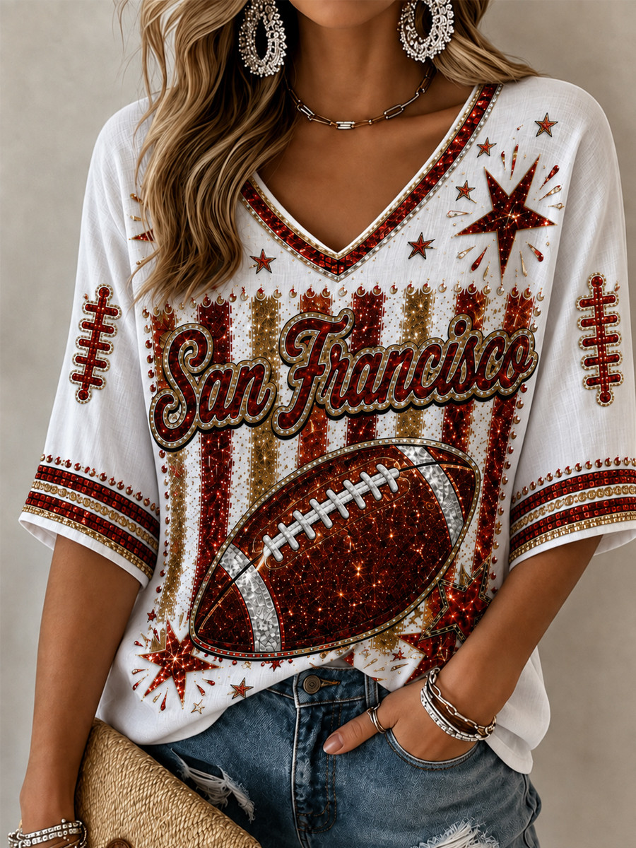 Glamasiacorner Unisex San Francisco 49ers Shirt - Football