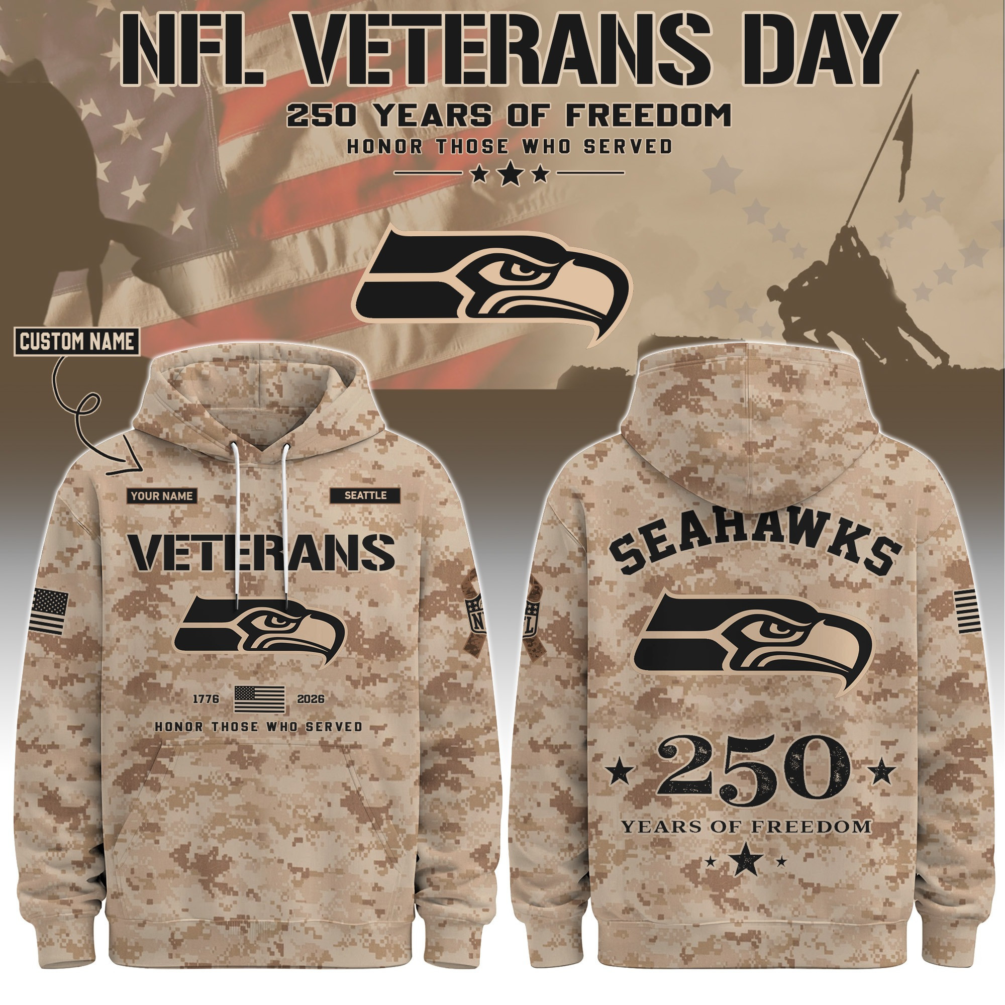 Glamasiacorner Unisex Seattle Seahawks Hoodie