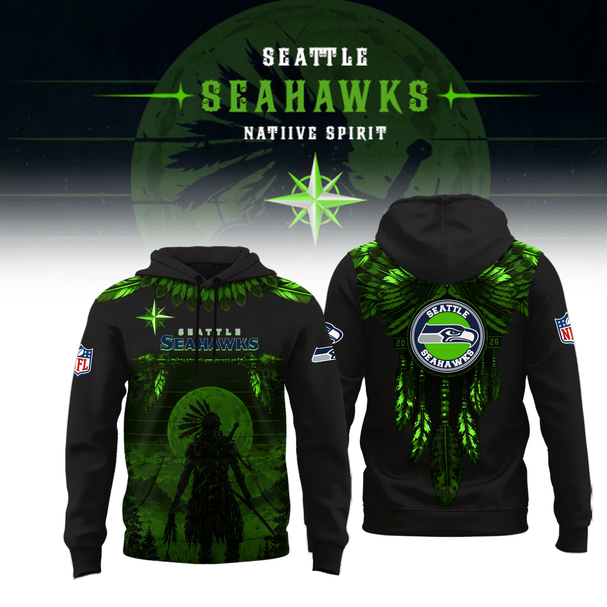 Glamasiacorner Unisex Seattle Seahawks Hoodie - Football