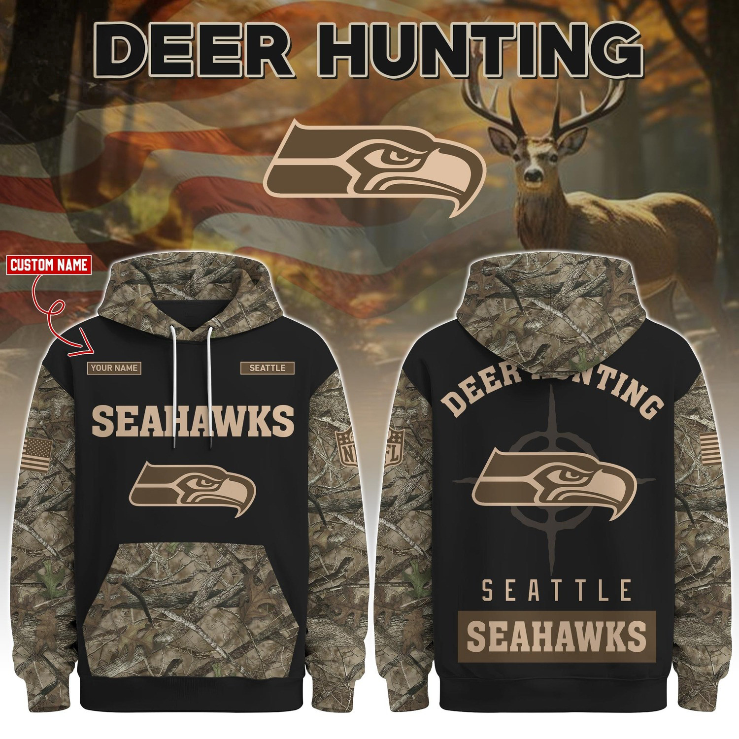 Glamasiacorner Unisex Seattle Seahawks Sweatshirt - Game Day
