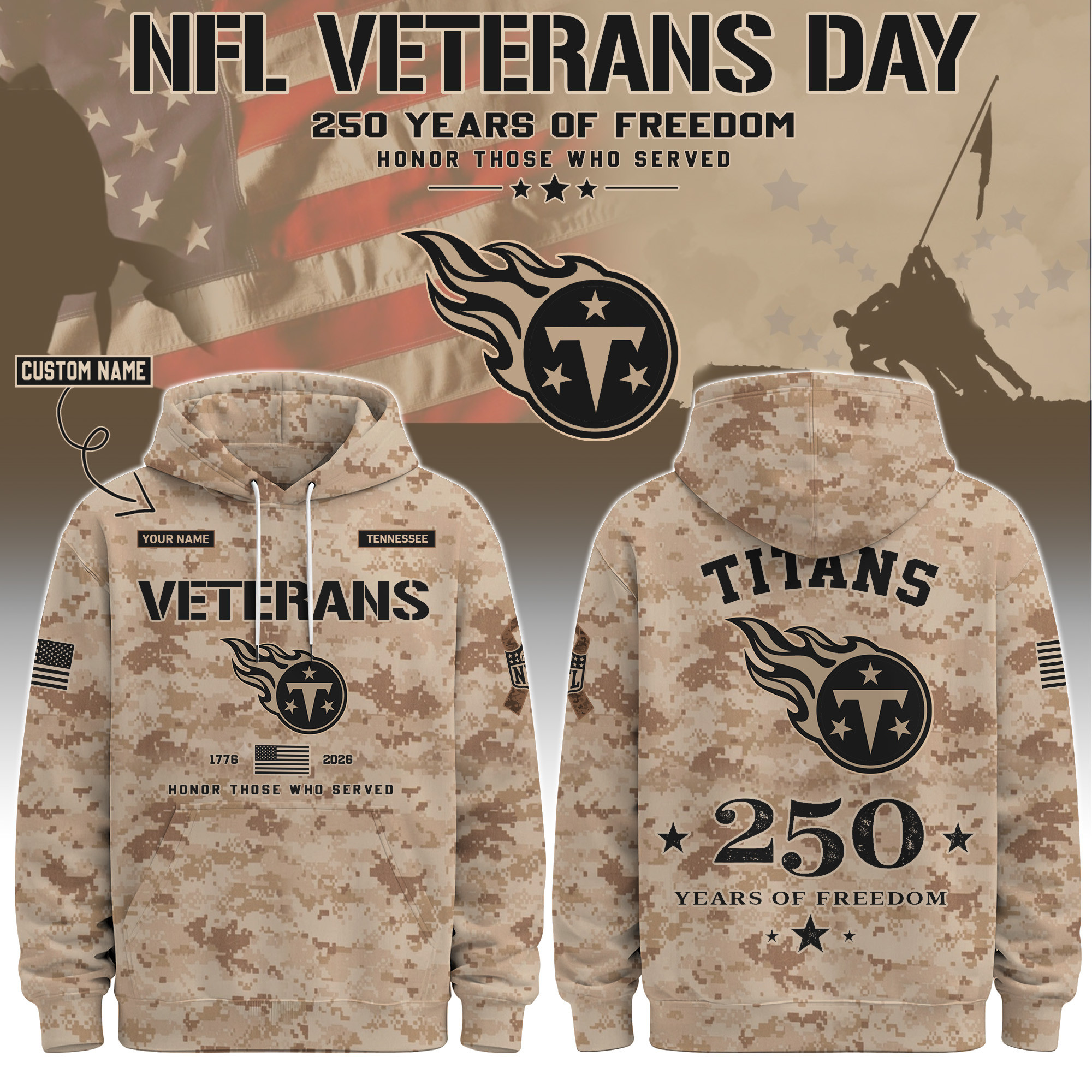 Glamasiacorner Unisex Tennessee Titans Hoodie - Football