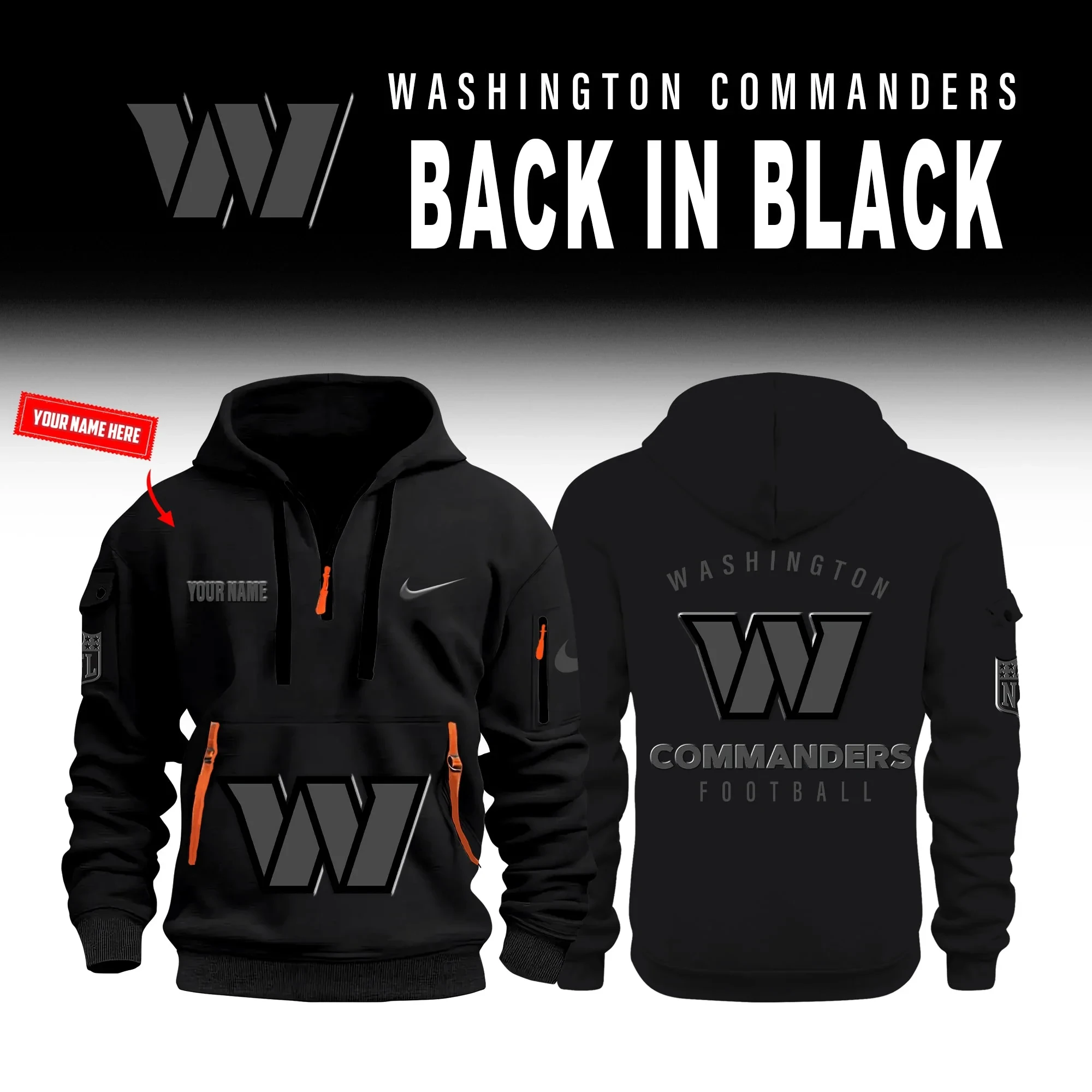 Glamasiacorner Unisex Washington Commanders Hoodie