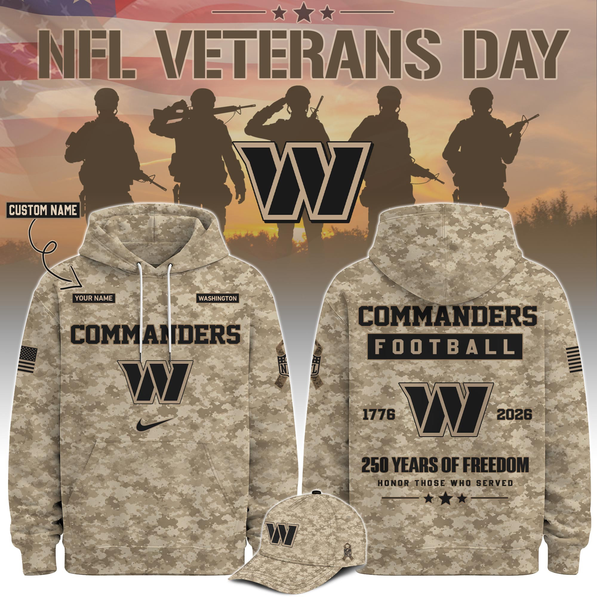 Glamasiacorner Unisex Washington Commanders Hoodie