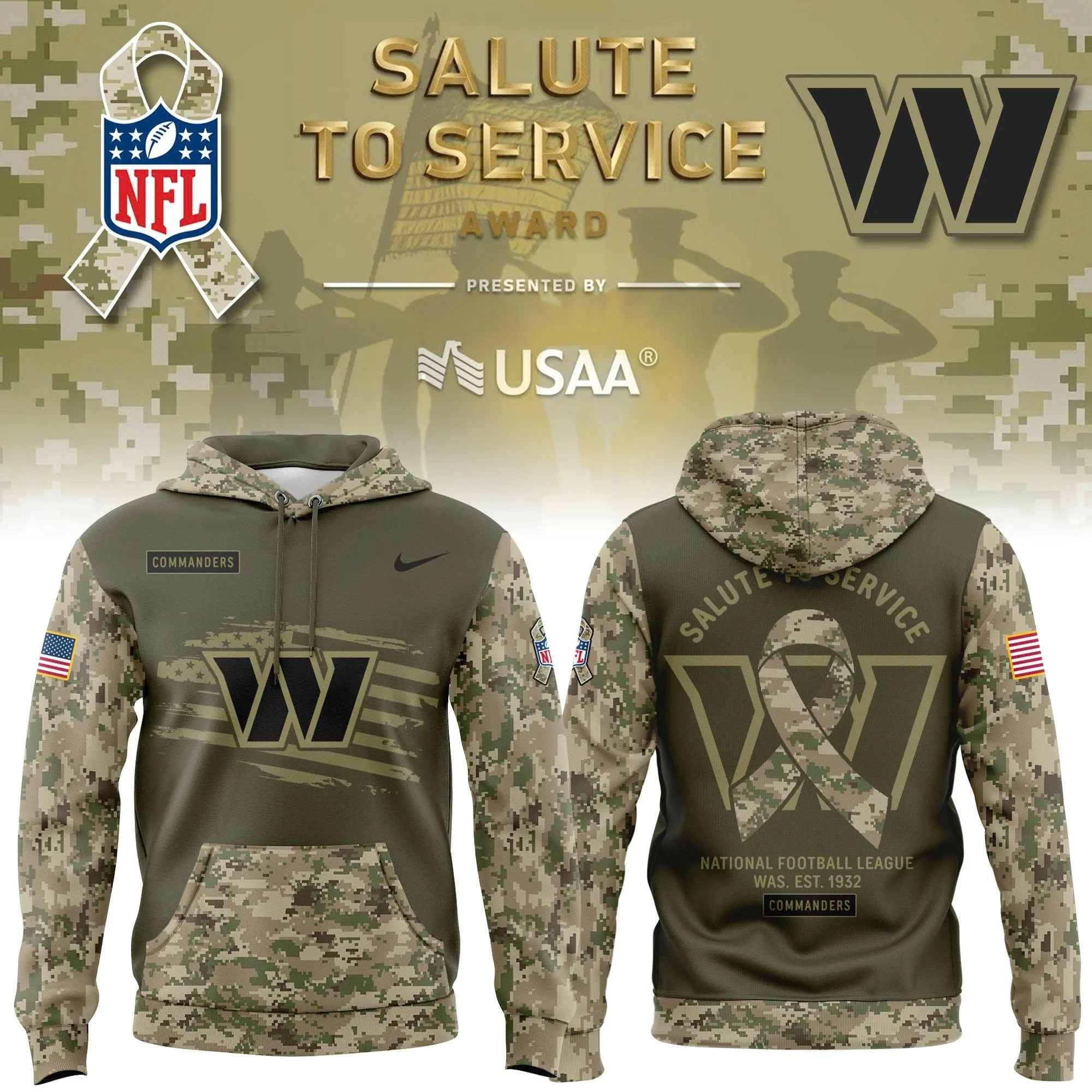 Glamasiacorner Unisex Washington Commanders Hoodie - Fan Gear