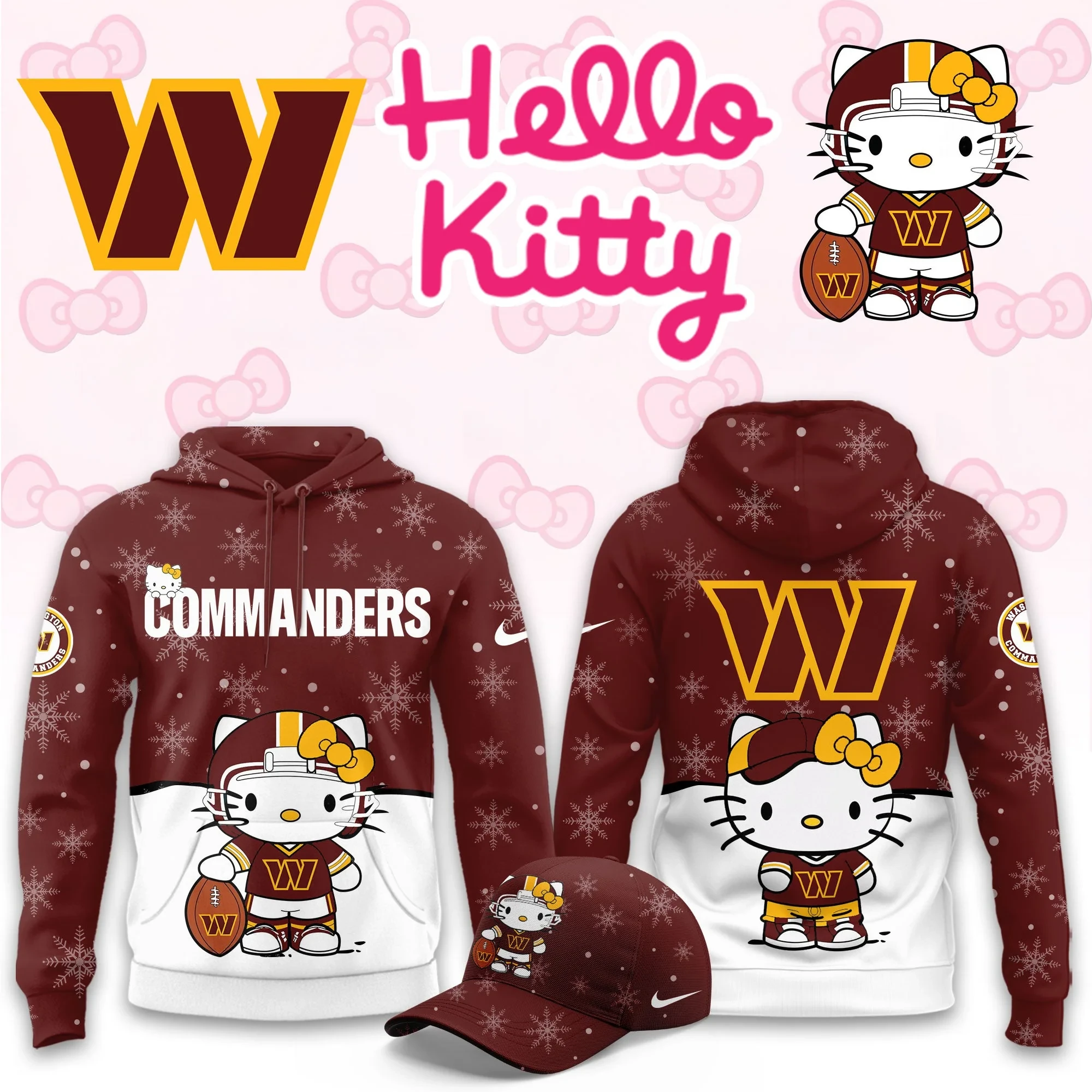 Glamasiacorner Unisex Washington Commanders Hoodie - Fan Gear