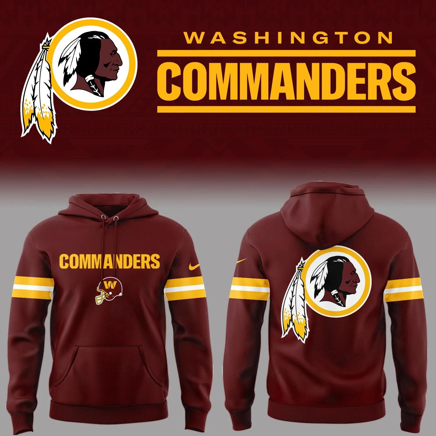Glamasiacorner Unisex Washington Commanders Hoodie - Football