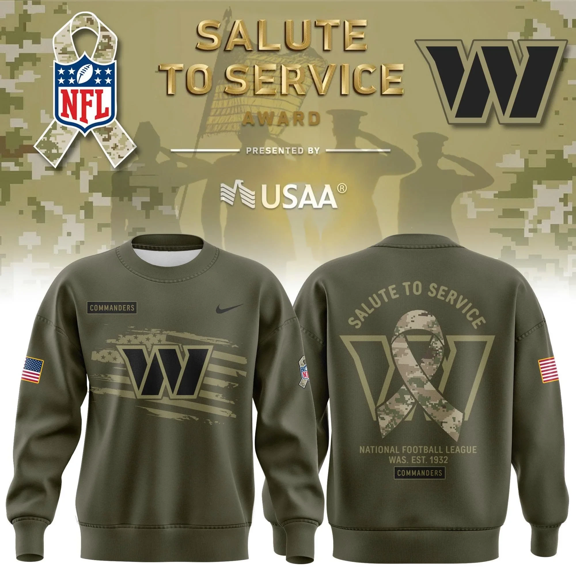 Glamasiacorner Unisex Washington Commanders Sweatshirt - Football Fan Gear