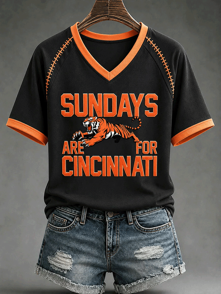 Glamasiacorner Women's Cincinnati Bengals Shirt - Football
