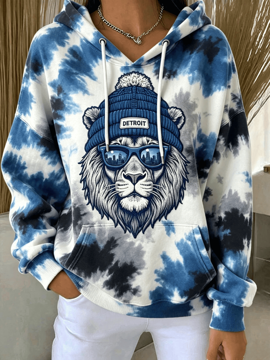 Glamasiacorner Women's Detroit Lions Hoodie - Football