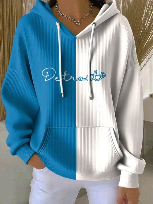Glamasiacorner Women's Detroit Lions Hoodie - Football