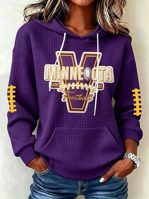 Glamasiacorner Women's Minnesota Vikings Hoodie - Game Day Football
