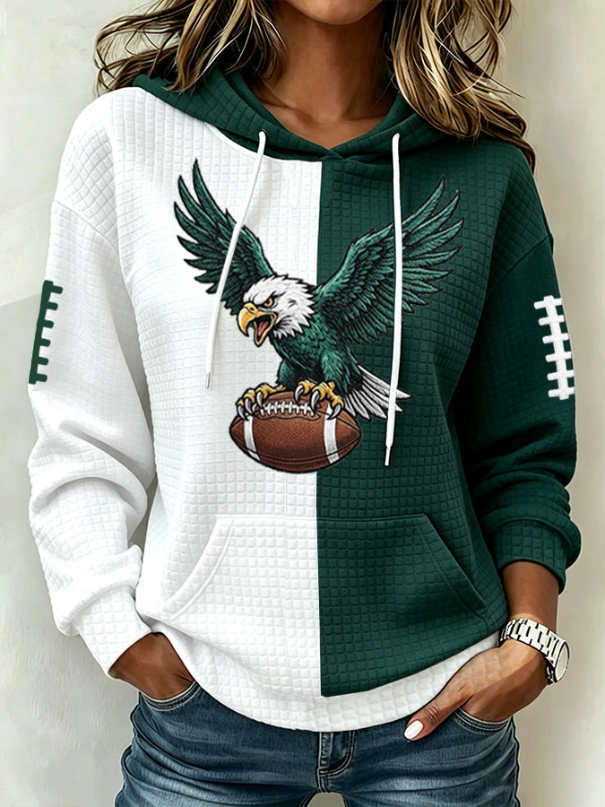 Glamasiacorner Women's Philadelphia Eagles Hoodie - Football Mascot
