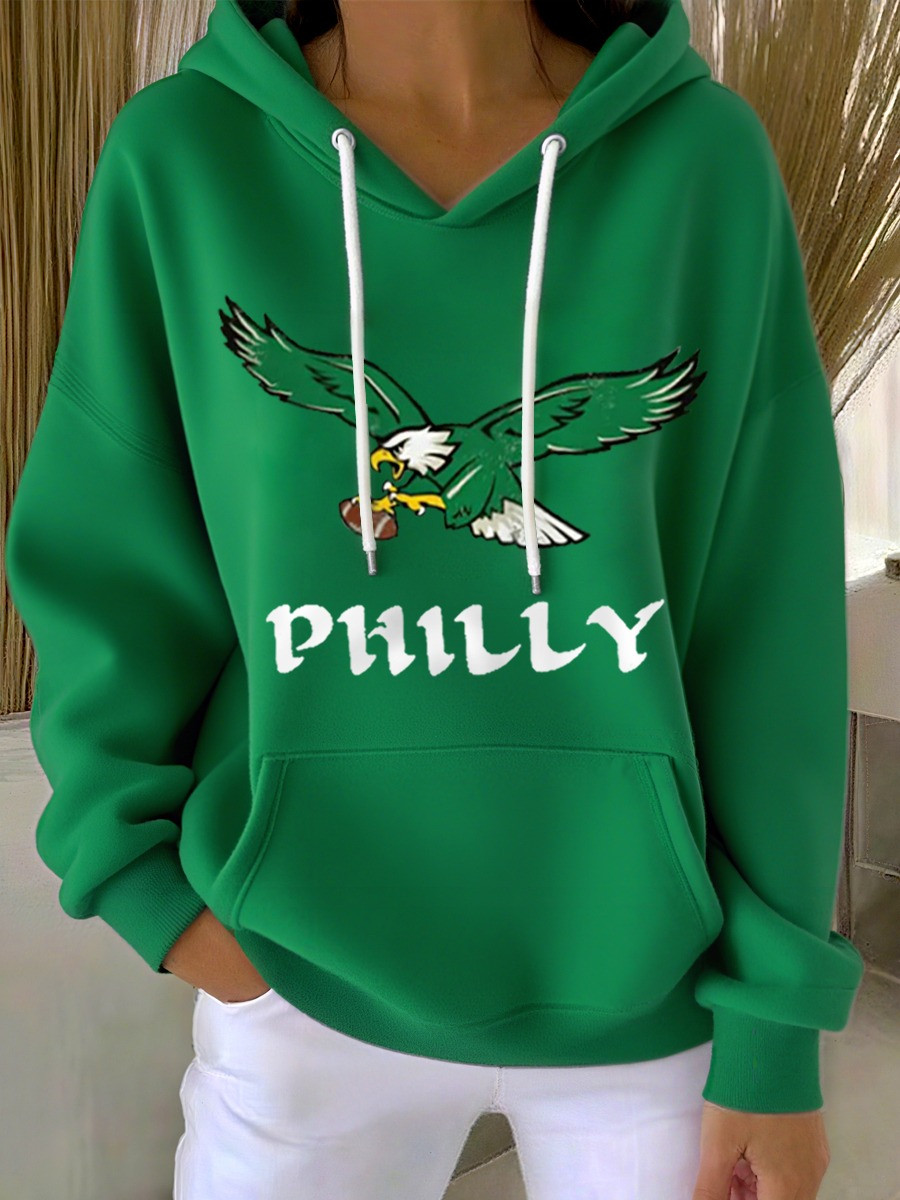 Glamasiacorner Women's Philadelphia Eagles Hoodie - Game Day Football