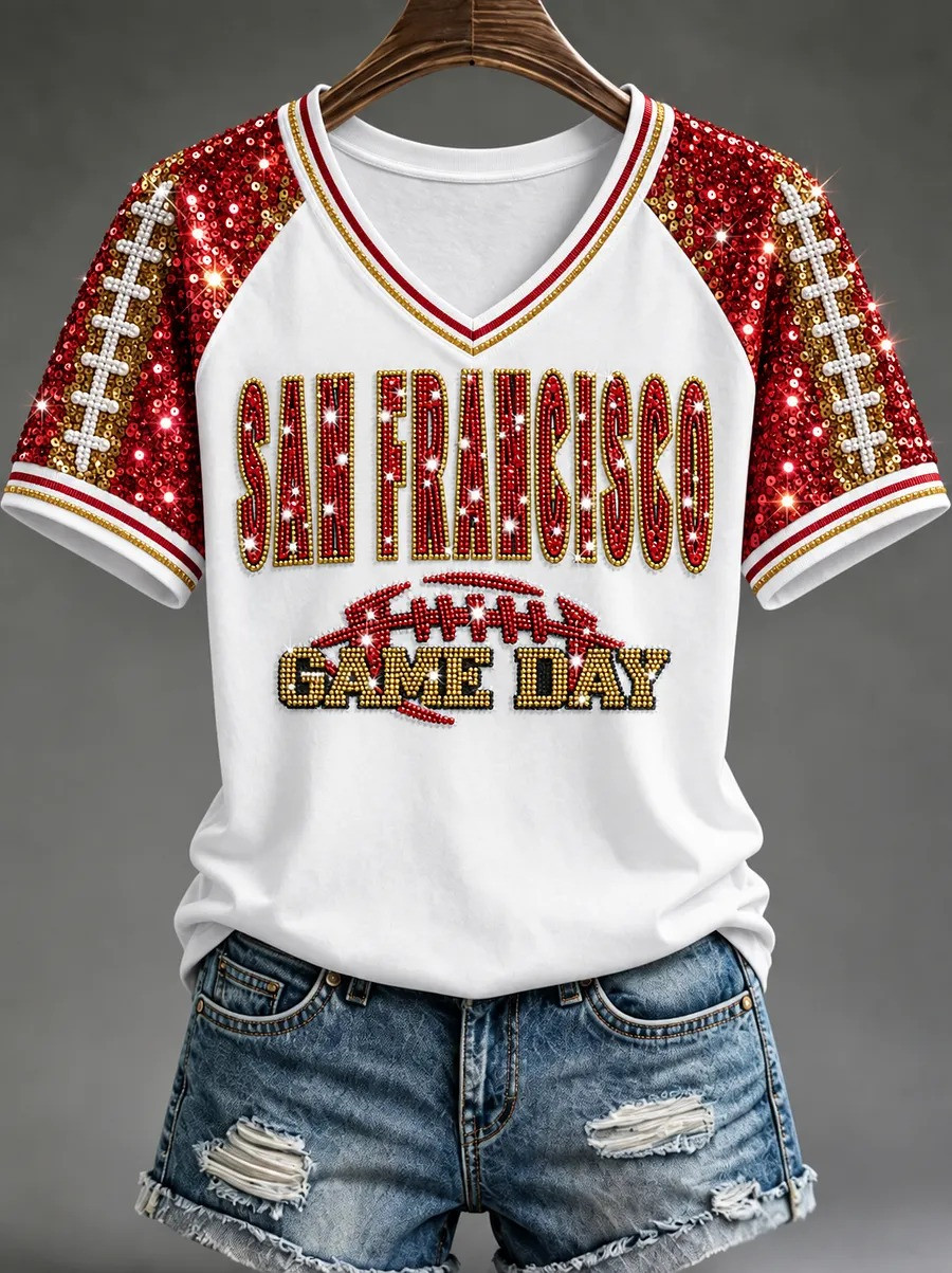 Glamasiacorner Women's San Francisco 49ers T-Shirt - Football